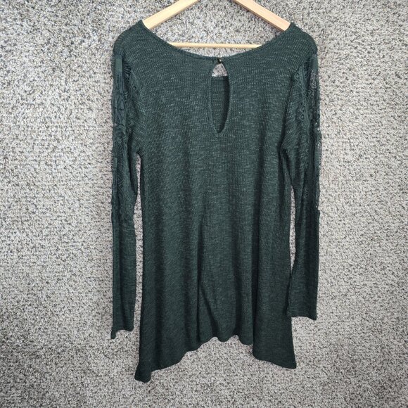 Knox Rose Top Womens Medium Green Knit  Have Accent Sleeve Casual‎ Ladies - Picture 7 of 7